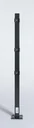 Corner post with base, integrated mounting plate, anthracite, 900 x 40 x 40 mm