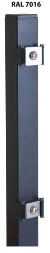 "Post for double-rod and single-rod fence panels 1500 x 40 x 40 mm - anthracite image"