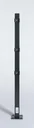 Post with base, integrated mounting plate, anthracite, 1100 x 40 x 40 mm