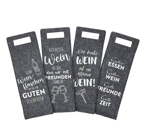 "Felt bottle bag, set of 4 image"