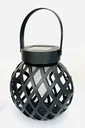 Solar LED table lantern, diamond with flame effect