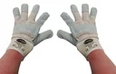Leather work gloves, lined, size 10.5
