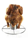 Grill chicken holder with aroma container, stainless steel