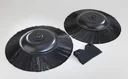 Spare parts set for sweeper, 2 brushes + 1 sealing lip