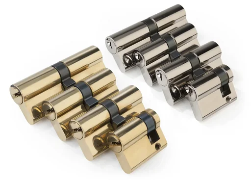 "Lock cylinder set 4-piece with 12 security keys image"