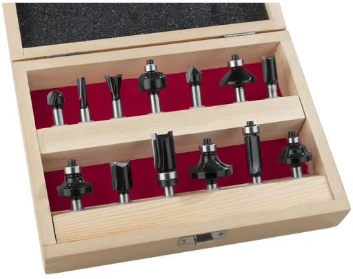 "HM router bit set 13-piece (router), 8mm shank image"