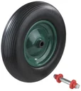 Puncture-proof wheelbarrow wheel with needle bearing, 1 piece