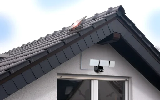 "Solar LED floodlight with motion detector image"