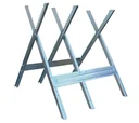 Foldable wooden sawhorse