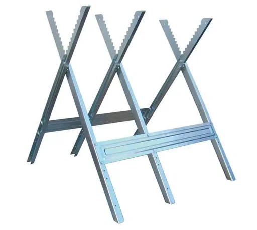 "Foldable wooden sawhorse image"