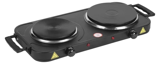"Double hotplate 2000 watts, black image"