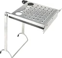 Ladder stand including tool rest for every rung ladder