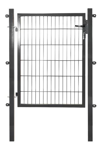 "Garden gate for single-rod fence panel, anthracite, single-leaf, 125 cm high, 100 cm wide image"