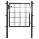 Garden gate for welded fence panel anthracite, single-leaf - 100 cm high - 100 cm wide