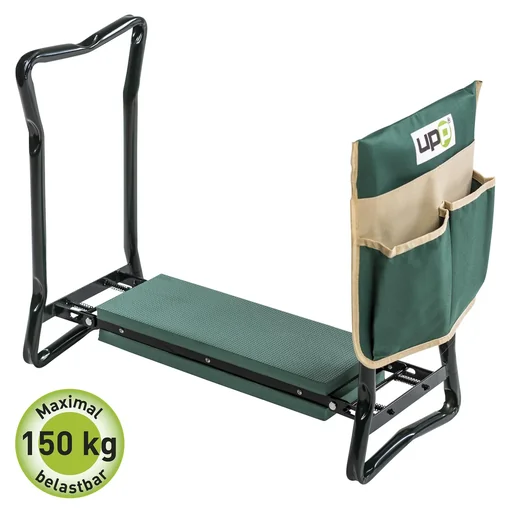 "2 in 1 seat and knee bench - load capacity up to 150 kg - including practical tool bag image"