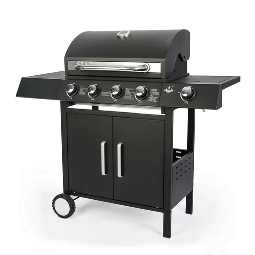 "Gas grill “San Angelo” 4 + 1 burner, black image"
