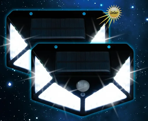 "Solar wall light with motion detector - set of 2 image"
