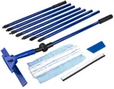 Telescopic window wiper, with dirt scraper, 3.88 m