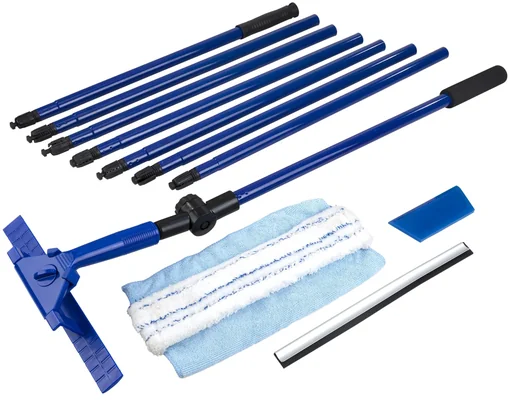 "Telescopic window wiper, with dirt scraper, 3.88 m image"