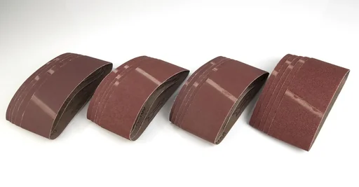 "Sanding belt set 75 x 457 mm, 20 pieces image"