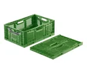 Folding box 60x40x23cm openwork green