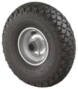 Sack truck wheel with steel rim