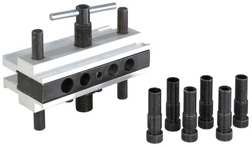 "Doweling machine / drilling jig, self-centering image"