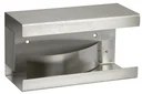 Wall holder for disposable gloves made of stainless steel, with spring