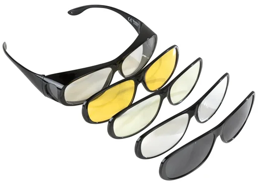 "Safety glasses with 4 interchangeable frames image"