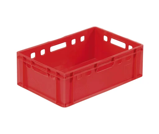 "Euro meat crate E2 60x40x20 cm, red image"