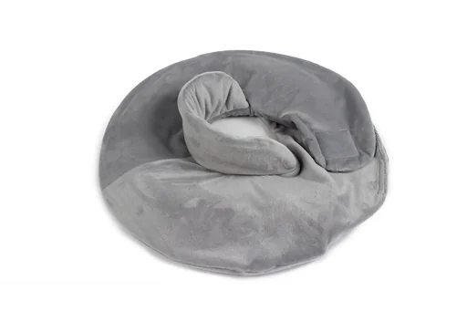 "Neck hot water bottle with neck fleece, grey image"