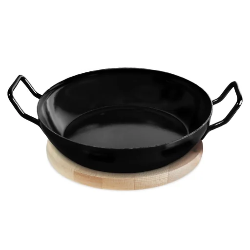 "Gourmet pan with wooden plate 20 cm image"