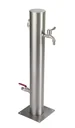 Stainless steel water dispenser with integrated socket