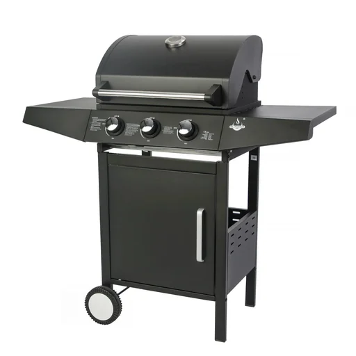"Gas grill “San Angelo”, 3 burners, stainless steel, black image"
