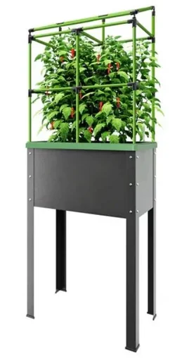 "Metal raised bed "Heidelberg" with trellis & irrigation image"
