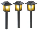 Solar Laterne mit Flameneffekt, Set of 3