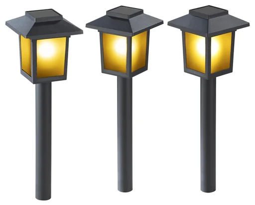 "Solar Laterne mit Flameneffekt, Set of 3 image"