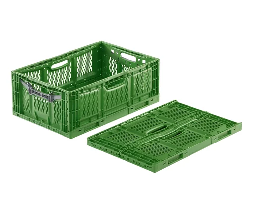 "Folding box 40x30x18cm openwork green image"