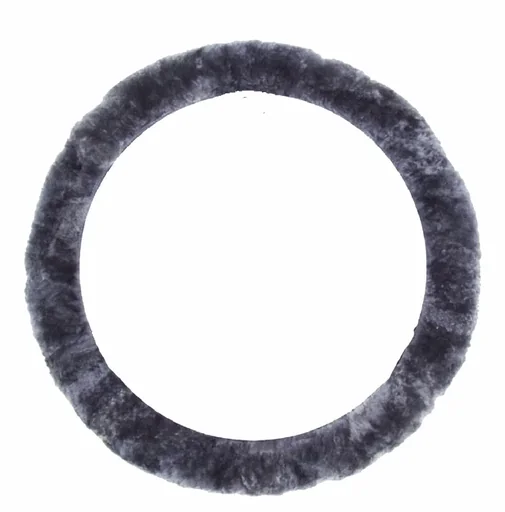 "Lambskin steering wheel cover anthracite image"