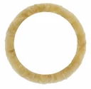 Lambskin steering wheel cover beige