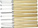 Turning chisel set, 8 pieces