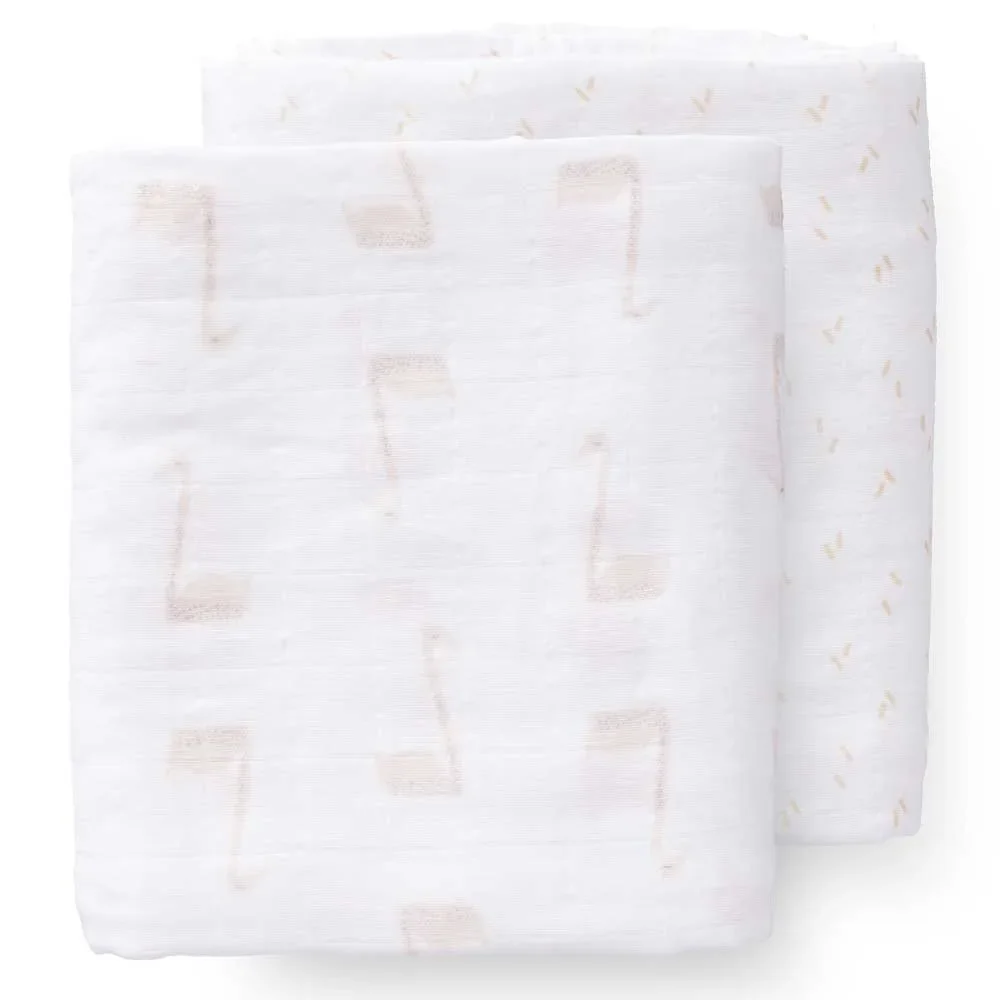 Fresk Mulltuch Swaddle Schwan Peach