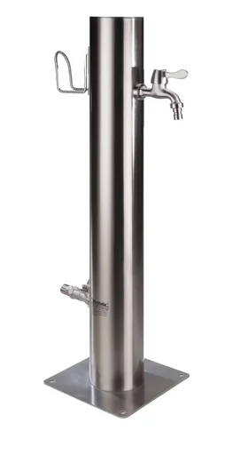 "Water dispenser, including hose holder + 2 taps, stainless steel image"