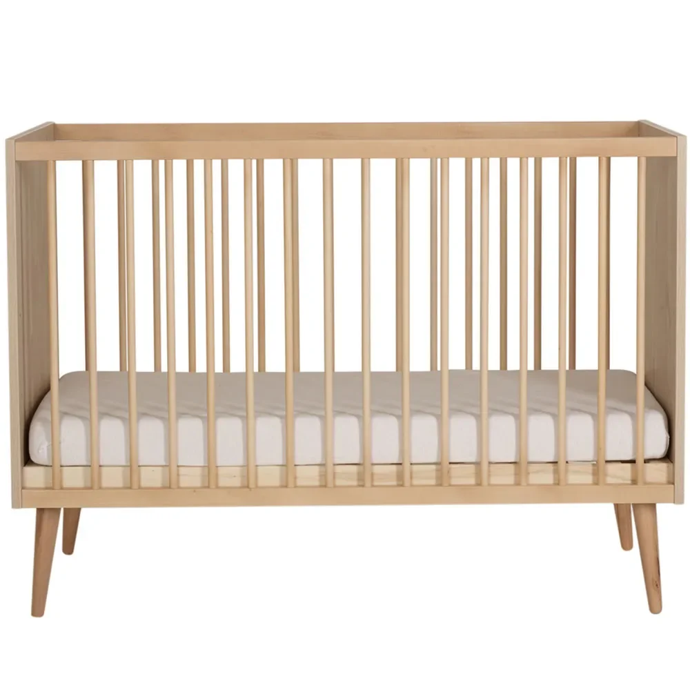 "Quax cocoon baby bed oak nature replica 60 x 120 image"