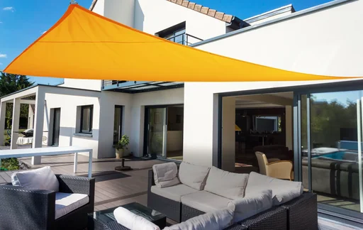 "Square sun sail, sunny yellow, 300 x 400 cm image"