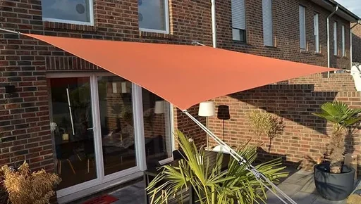 "Square sun sail water-repellent terracotta 300 x 400cm image"