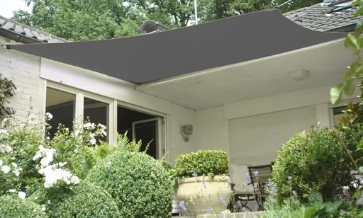 "Square sun sail water-repellent anthracite 300 x 400cm image"
