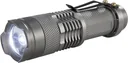 3 Watt LED Flashlight Titanium, 80 Lumens, IPX4, focusable