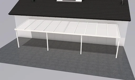 "Patio roof Premium, white, 10140 x 3060 mm - Klima blue image"