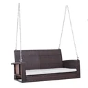 Hanging bench 2-seater rattan garden chair
